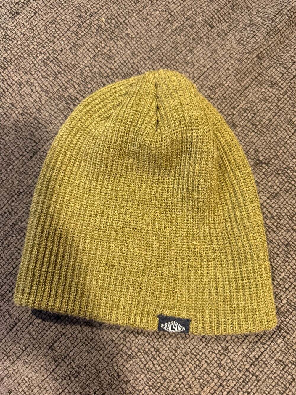 PacSun army green Ribbed Knit Beanie